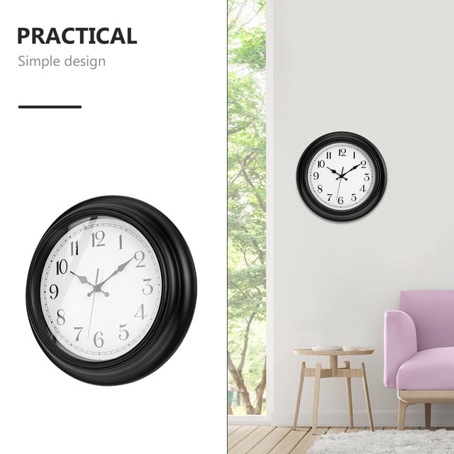 unbranded De Pared Decorativo Negro Con Mecanismo Silencioso Y Material A De Humedad