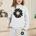 thumbnail image 2 of Byoo Big Girl s Sweatsuit Sets Daisy print Long Sleeve Pullover Hoodie Sweatpants Tracksuit Sets Child Soft Cozy Cloth Set, 2 of 4