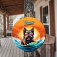thumbnail image 3 of Retro Surfing Scottish Terrier in Cool Sunglasses Hello Summer Waves Round Wood Sign Scottie Dog Lover Gifts Hanging Wall Home Decor - 10001, 3 of 5