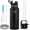 Black, variant on DualSip 32oz Vacuum Insulated Stainless Steel Water Bottle - 2 (Straw & Chug) Leakproof, , Wide Mouth Bottle for Travel, Gym, Hiking, Outdoors, School & Office