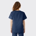 thumbnail image 3 of SPECTRUM UNIFORMS Scrubs Top Doctor & Nurse Coat Yoga Unisex V-Neck Ideal for Medical Professionals Hospital and Lab Workwear Navy Blue, 3 of 4
