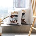 thumbnail image 6 of LALILO Throw Pillow Covers Coffee Decorative Lettering Letter Cushion Cover 18" x 18", 2 Pack, 6 of 6