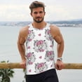 thumbnail image 6 of Pofeuu Cartoon Poodle Dog Print Men's Workout Tank Tops Sleeveless Muscle Gym Shirt Quick Dry-Small, 6 of 7