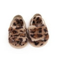 thumbnail image 2 of Baby Girls Warm Fuzzy Slipper Plush Sandals Soft Sole Faux Fur Flats Toddler Prewalker Slipper Elastic Back Strap, 2 of 9
