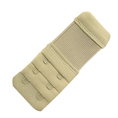 

TureClos Women Bra Soft Extender Polyester Flexible Bra Extension Strap Hook 3.8cm 3 Row 2 Row Hook Skin Color