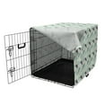 thumbnail image 3 of Pastel Dog Crate Cover, Scene of a Rainy Sky with Umbrellas, Easy to Use Pet Kennel Cover for Medium Large Dogs, 35" x 23" x 27", Pale Green Multicolor, by Ambesonne, 3 of 6