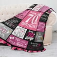 thumbnail image 2 of LHSHID 70th Birthday Gifts for Women BlanketGifts for 70 Year Old Woman70th Birthday Decorations70th Birthday GiftsBirthday Gifts for WomenHerSisterSoft Cozy Throw Blanket 30"x40", 2 of 7