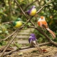 thumbnail image 5 of 12Pcs Artificial Bird Clip Ornaments, Mini Bird Figurine Clips, Decorative Branch Bird Clips, Fake Bird Craft Decorations, Clip On Bird Ornament Set for Floral Wreath Garden Wedding Home DIY Decor, 5 of 7