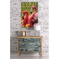 thumbnail image 2 of Sanibel Island, Florida, Flamingos (24x36 Giclee Gallery Art Print, Vivid Textured Wall Decor), 2 of 3
