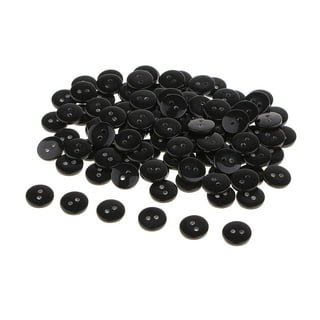 Dritz Round Stitch, 30mm, 3 Recycled Cotton Buttons, 30 mm, Black 3 Count