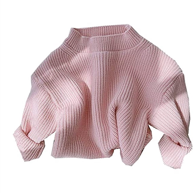 Barboteuse Chandail pour Bébé Fille Chandail Tricoté pour Bébé Fille Garçon Blouse Chandail Molleton Chaud Col Ras du Cou Manches Longues