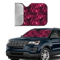 thumbnail image 4 of Zufioo Burgundy Tie Dye Print Car Windshield Sunshade, UV Protection Heat Insulation Protective Cover Suitable for Car, SUV, Truck Auto Accessories-Burgundy Tie Dye, 4 of 8