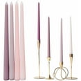 thumbnail image 4 of MGEZCOO - Velas cónicas de 12 pulgadas con degradado rosa (paquete de 4) - Sin aroma y sin humo, 4 of 6