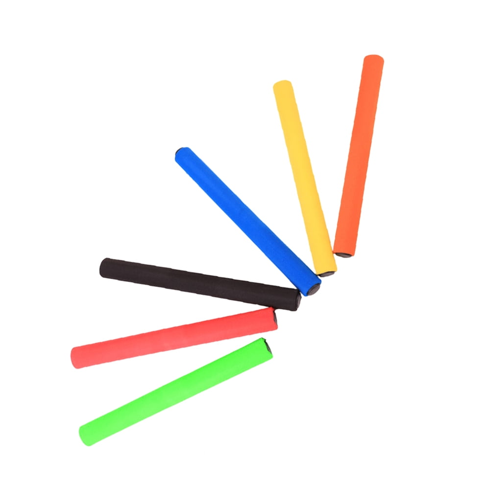 6PCS Antislip Sponge Relay Batons Sticks Track and Field Equipment