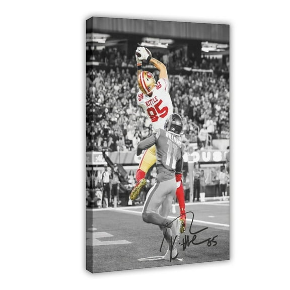 George Kittle Canvas Poster Wall Art Decor Print Picture Paintings for Living Room Bedroom Decoration