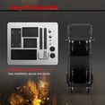 thumbnail image 3 of Welding Cart, 3-Tier Welder Cart Heavy Duty with 400Lbs Static Weight Capacity, 360° Swivel Wheels, Tank Storage Safety Chains, Rolling MIG Welder Cart for TIG, ARC, MMA Welding Machine, 3 of 8