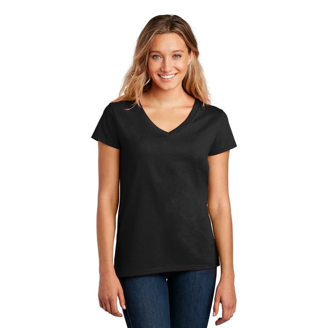 District T-Shirt Col en V pour Femmes DT8001
