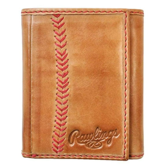 Rawlings Portefeuille Trifold Baseball Stitch Marron