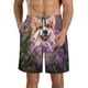 thumbnail image 1 of Balery Dog in Lavender Flowers Traje de Baño Estilo Hawaiano para Hombre, Shorts de Secado Rápido con Bolsillos-Large, 1 of 6