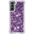 thumbnail image 2 of Samsung Galaxy S21 5G Case, Bling Glitter Liquid Clear Case Floating Quicksand Shockproof Protective Sparkle Silicone Soft TPU Case for Samsung Galaxy S21 5G, 2 of 5