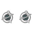 thumbnail image 1 of Qarigey 1 par de pendientes de tuerca, colgante de moda, accesorios elegantes para mujer, regalo dulce, joyería para citas, suministros para mujeres Ropa, zapatos y accesorios Miscelánea Plata Qarigey AP016930-02, 1 of 6