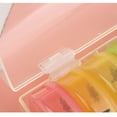 thumbnail image 5 of Mini pastillero redondo a prueba de humedad, caja de medicamentos con 14 compartimentos, pastillero de plástico portátil para 1 semana, mañana, noche, transparente, colorido, 5 of 5