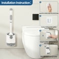 thumbnail image 2 of ZIVACATE Toilet Brush and Holder - Durable Bristles Toilet Bowl Scrubber for Bathroom Cleaning, Brush Bathroom Accessories with Refillable Handle,Drip-Proof, Easy to Assemble, 2 of 11
