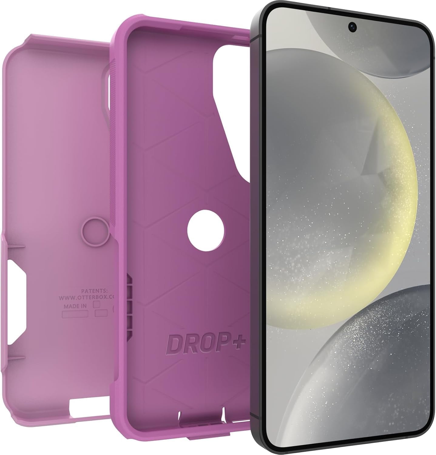 OtterBox Samsung Galaxy S24 (Only) - Commuter Series Case - Run Wildflower (Pink) - Slim & Tough - Pocket-Friendly - with Port Protection - Non-Retail Packaging