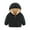 Black, variant on Godderr Baby Toddler Hooded Cotton Jackets for Girls Boys 1-19Y Winter Fall Fleece Coats Thicked Solid Color Outwears with Zipper
