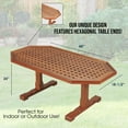 thumbnail image 4 of Whitecap 60058 Teak Coffee Table with  Grate Top Design, 4 of 4