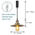 thumbnail image 6 of Kiven H-Type Track Lighting, 1-Light Modern Halo Track Pendant Light Adjustable Length,Bronze Finish, 6 of 7