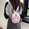 thumbnail image 4 of Mujeres de gran capacidad Fashionalbe Simple Commuter bolso mochila coreana (rosa), 4 of 7