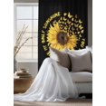 thumbnail image 4 of Sheer Curtains 63 Inch Length, Sunflowers Semi Sheer Curtains Light Filtering Window Treatment, Yellow Butterfly Farmhouse You Are My Sunshine Privacy Voile Drapes for Living Room Bedroom 52x63 Inch, 4 of 7