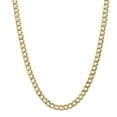 thumbnail image 1 of 10k Yellow Gold 7mm Curb Link Chain Necklace Pendant Charm, 1 of 9