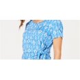 thumbnail image 3 of Style & Co Women's Printed Tie Front Top Blue Size Petite XL, 3 of 4