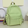 thumbnail image 2 of HJYCHN Boys Backpack Solid Color Woven Tassel Charm Small Daypack Lightweight Back to School Supplies for Kids Backpack for Girls Green, 2 of 7