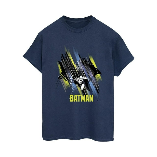 DC Comics T-Shirt Boyfriend en Coton pour Femmes Batman Volant Batman