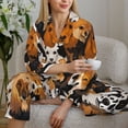 thumbnail image 4 of Goofa Dogs Different Breeds Printed Women’s 2 Piece Pajama Set Super,Pajamas Women's Long Sleeve Sleepwear Soft Button Down Loungewear Pjs Lounge Set Nightwear-XX-Large, 4 of 9