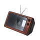 thumbnail image 4 of Amplificador De TV De 11" De Diseño Retro, Regalo Para Papá, Miniamplificador Para Juegos, Cualquier Teléfono Inteligente, Marrón, 4 of 9
