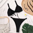 thumbnail image 4 of LEEYNEER Women‘s Bikini Swimsuits Sets  Thong Bikini Sets Sexy Solid Bikini Two-piece Beachwear Set Swimwear Bikini Sets for Women Army Green L, 4 of 4