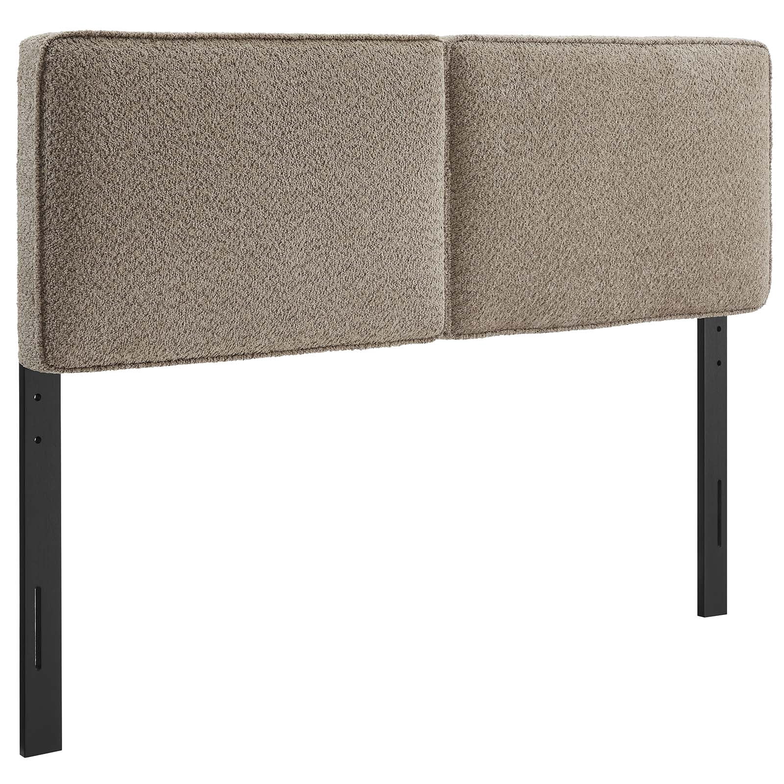 Lindee Boucle Fabric Queen Headboard in Oatmeal