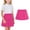 Hot Pink, variant on Ynynloco Girls Casual Mini High Waist Stretchy Flared Pleated Skater School Uniform Skirts