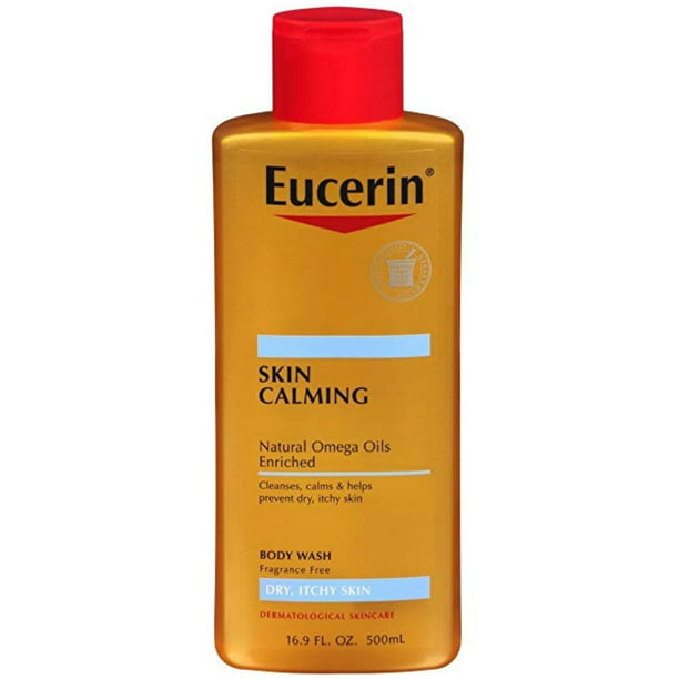 2 Pack Eucerin Skin Calming Natural Omega Oils Body Wash 169 Oz