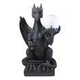 thumbnail image 2 of Ebros Crouching Dragon On Pedestal Side Table Floor Ball Globe Lamp Statue 20" H, 2 of 10