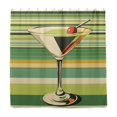 thumbnail image 2 of Yayeee Shower Curtain with Hooks 72"x72" Waterproof Fabric Bathroom Hanging Decor, Colorful Martini, 2 of 5
