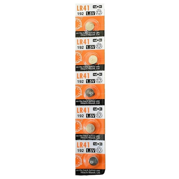 5 x Maxell LR41 Watch Batteries, LR41 Battery, SR1130SW, AG3, SR41W, SR41SW