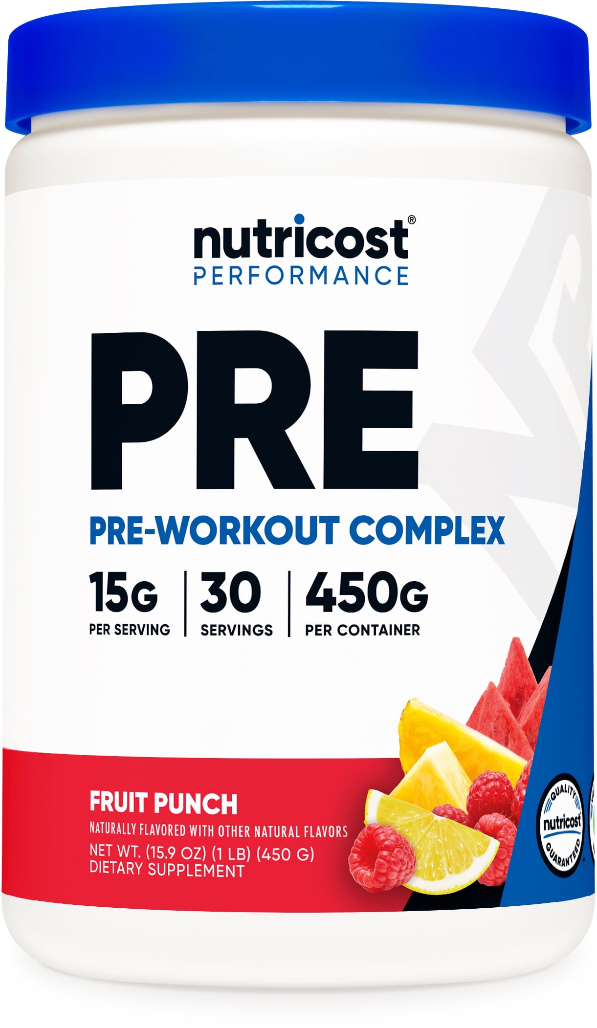 Nutricost Pre-Workout Complex Powder Fruit Punch (30 Serv) - Non-GMO Supplement