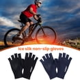 thumbnail image 2 of comerut Sunscreen Gloves Solid Color High Elastic Breathable Non-slip Half-Finger Gloves Sun-Protection Spandex Women Men Summer Outdoor Cycling Gloves Sports Accessories, 2 of 8