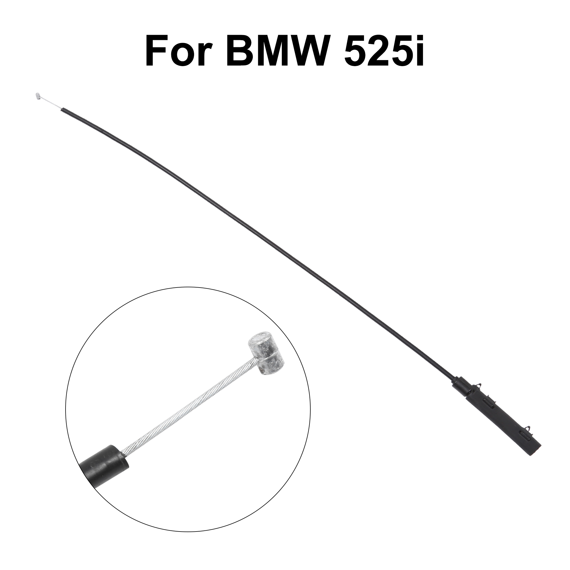 Black Car Front Engine Hood Release Cable for 20012003 BMW 525i