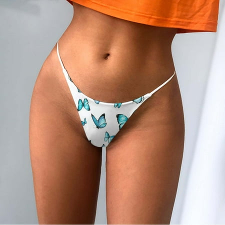 

Yutnsbel Underwear Women Sexy Thong Fashion Print Comfortable Breathable Low Waist Panties